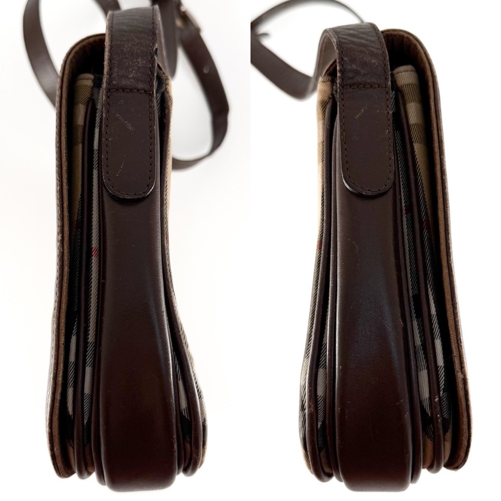 Burberry Vintage Haymarket Shoulder Saddle Bag - Picture 10 of 11